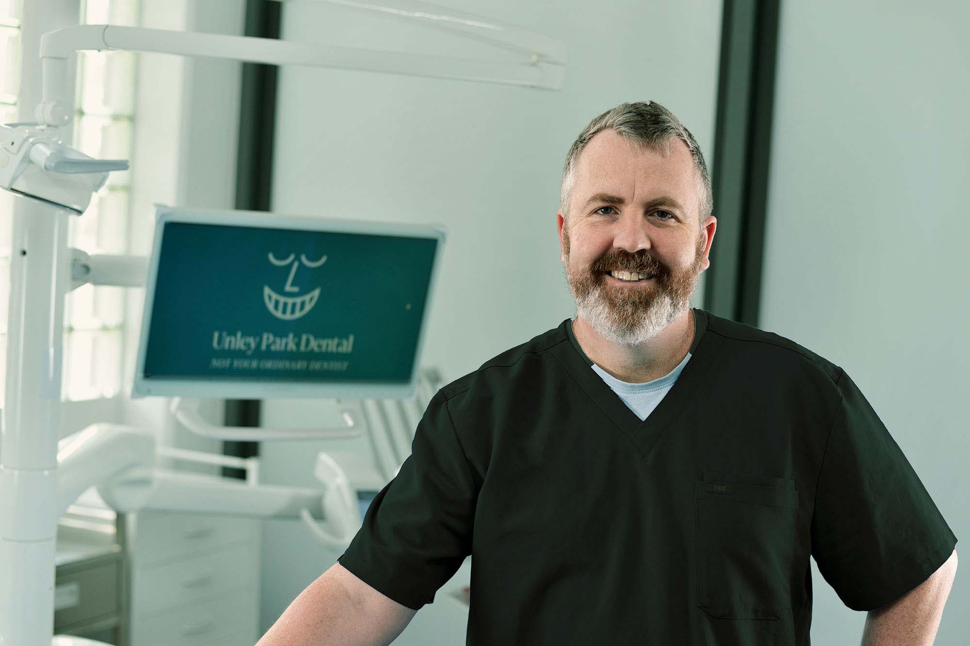 Unley Park Dentist Ben smiling in the clinic