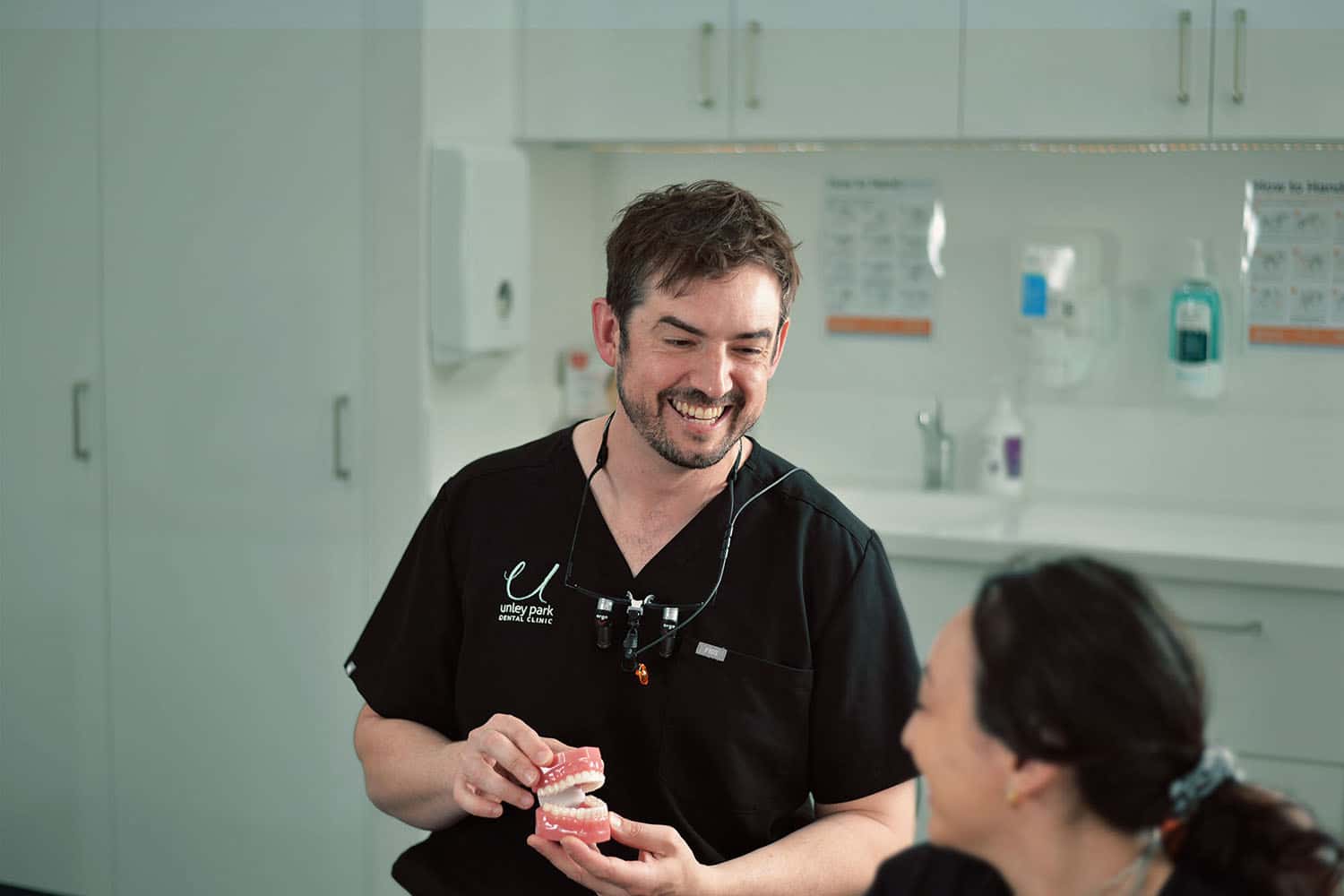 Unley Park dentist Jarrad smiling with patient